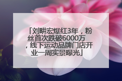 刘畊宏爆红3年，粉丝首次跌破6000万，线下运动品牌门店开业一周实景曝光